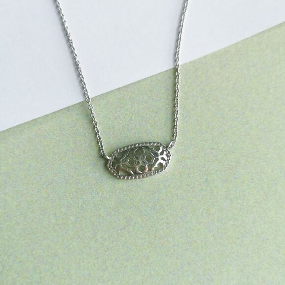 Kendra Scott Elisa Silver Filigree Necklace - Silver - Picture 2 of 3